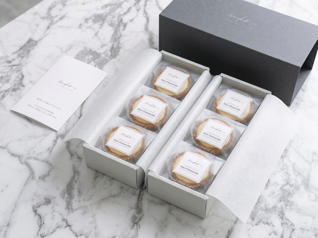 芯菓の低糖質チーズケーキ 6個入りパッケージ